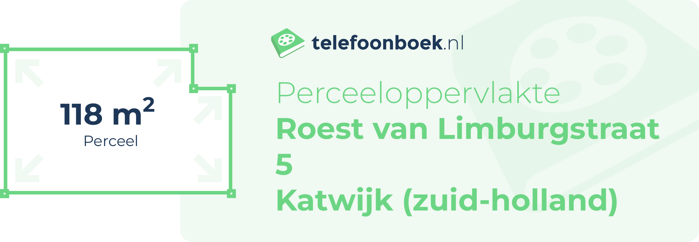 Perceeloppervlakte Roest Van Limburgstraat 5 Katwijk (Zuid-Holland)