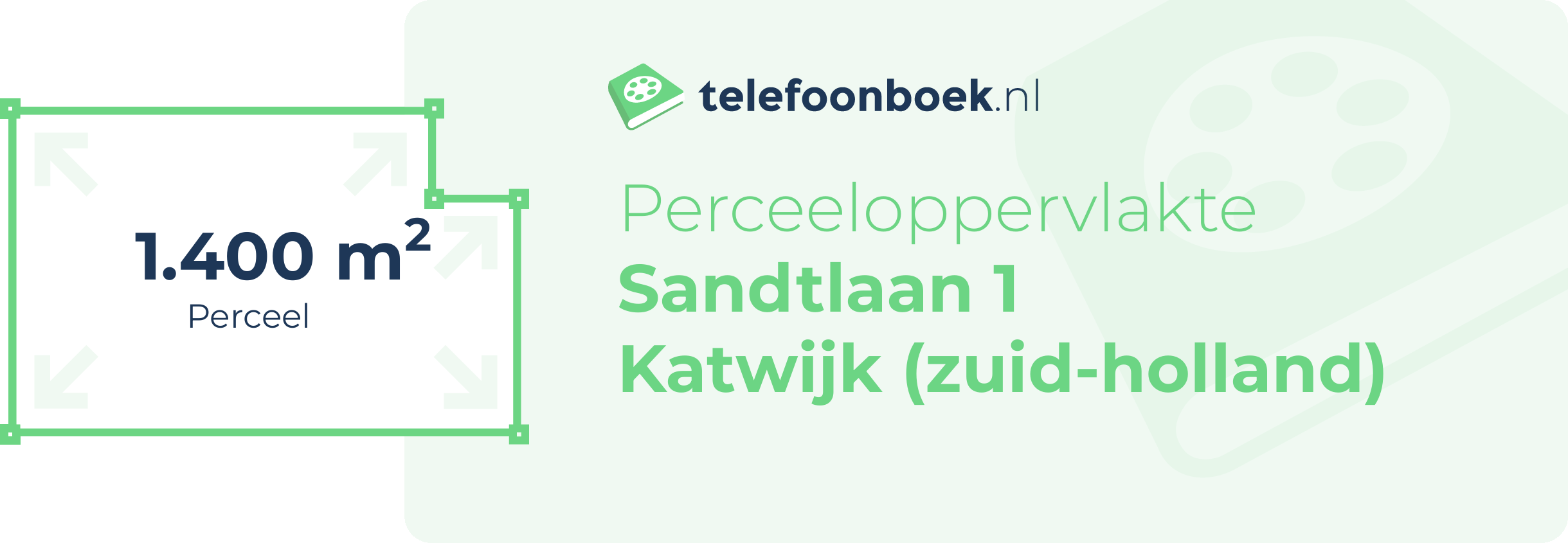 Perceeloppervlakte Sandtlaan 1 Katwijk (Zuid-Holland)