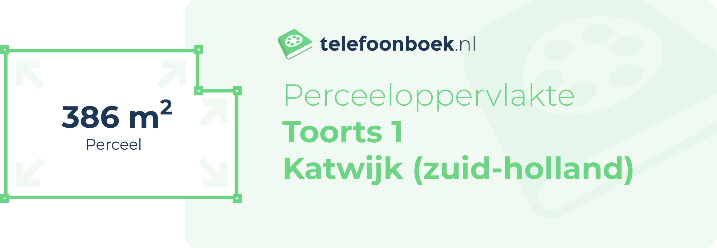 Perceeloppervlakte Toorts 1 Katwijk (Zuid-Holland)