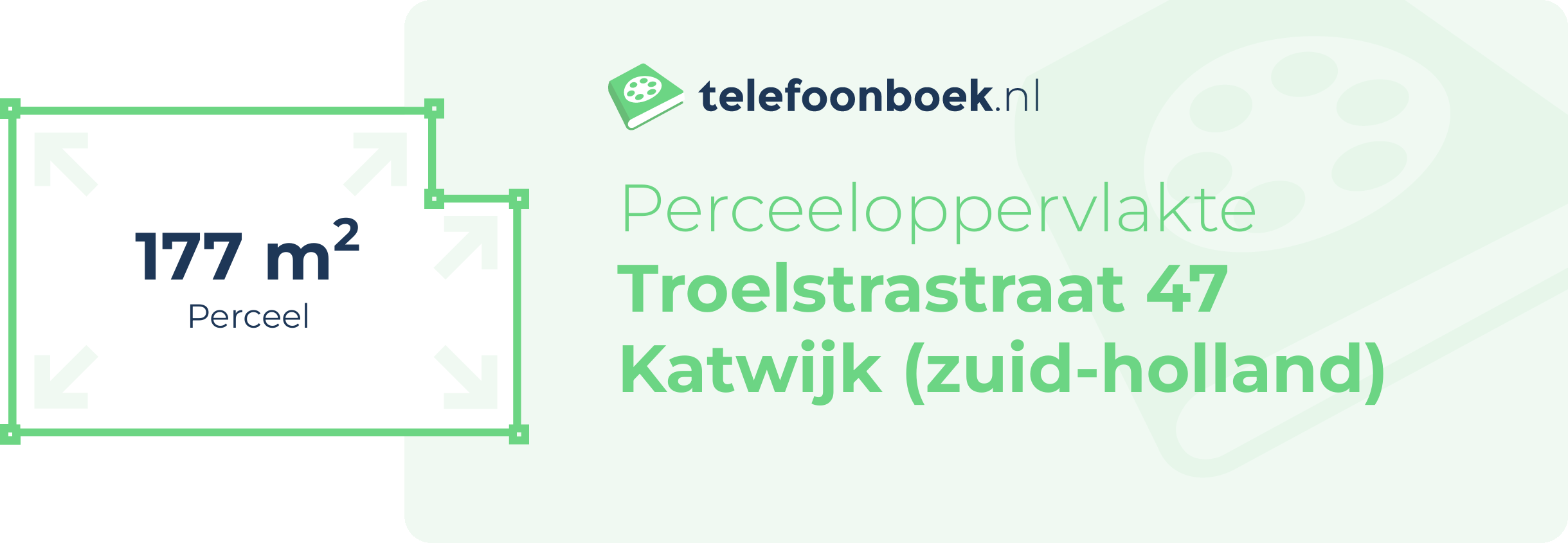 Perceeloppervlakte Troelstrastraat 47 Katwijk (Zuid-Holland)