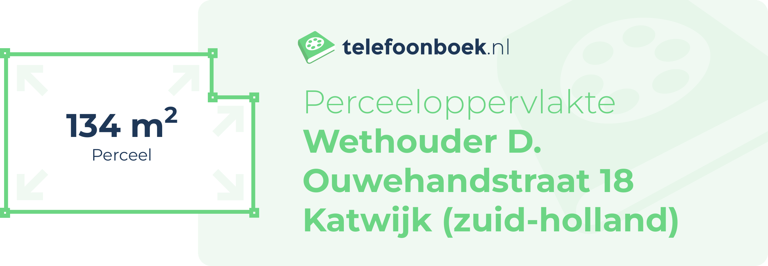 Perceeloppervlakte Wethouder D. Ouwehandstraat 18 Katwijk (Zuid-Holland)