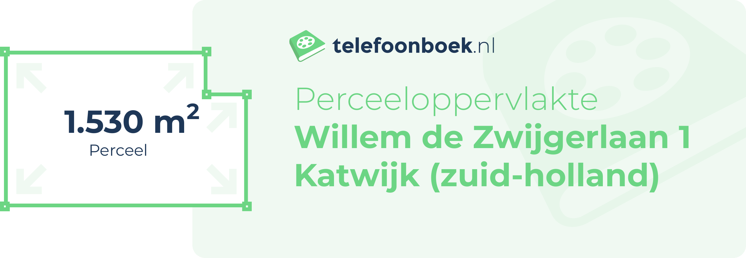 Perceeloppervlakte Willem De Zwijgerlaan 1 Katwijk (Zuid-Holland)