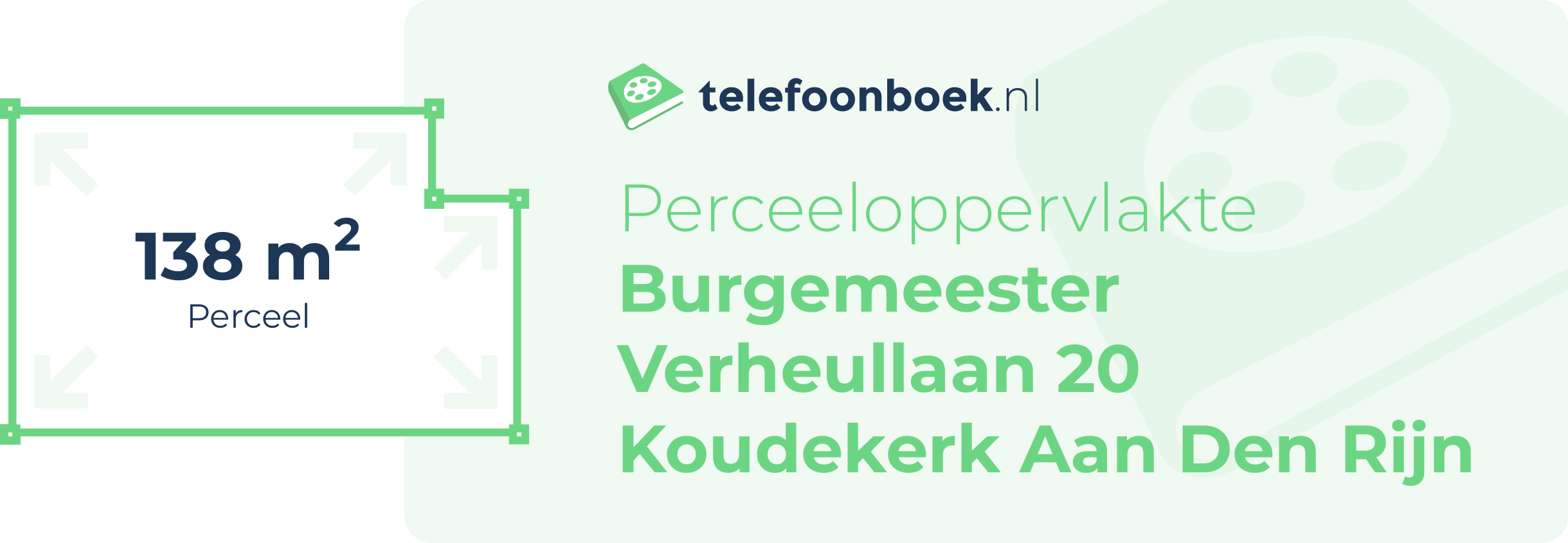 Perceeloppervlakte Burgemeester Verheullaan 20 Koudekerk Aan Den Rijn