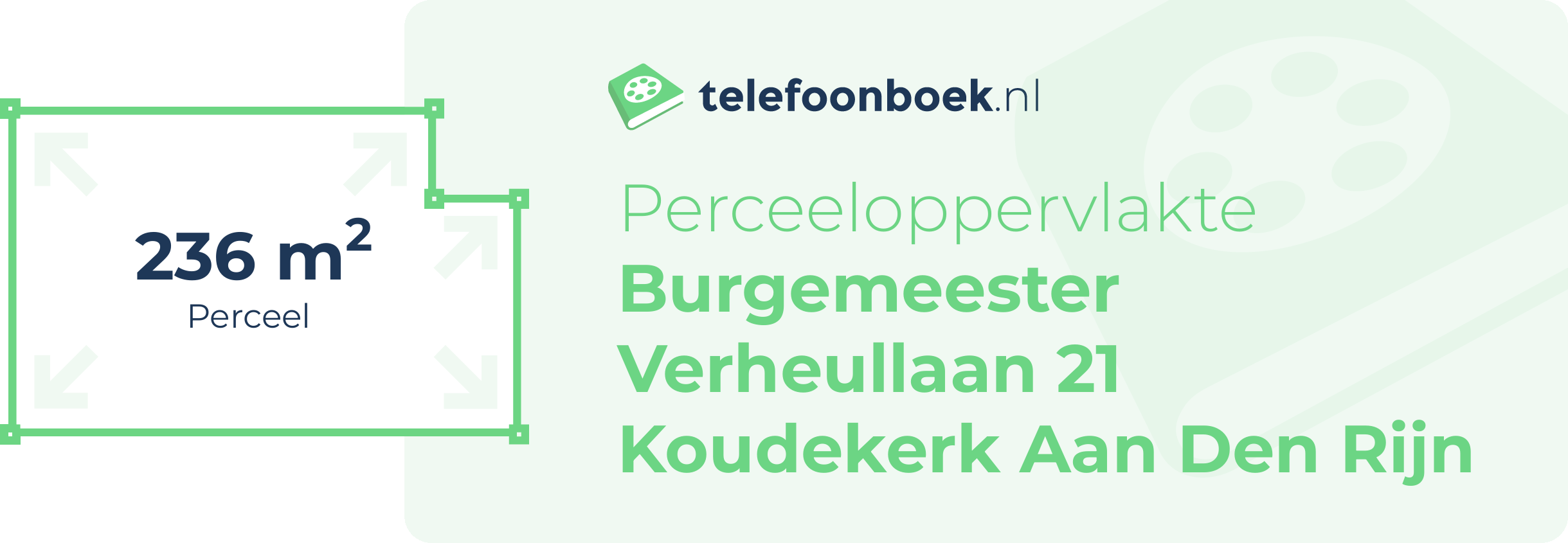 Perceeloppervlakte Burgemeester Verheullaan 21 Koudekerk Aan Den Rijn