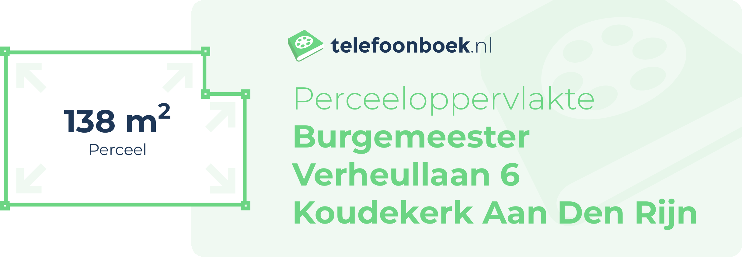 Perceeloppervlakte Burgemeester Verheullaan 6 Koudekerk Aan Den Rijn