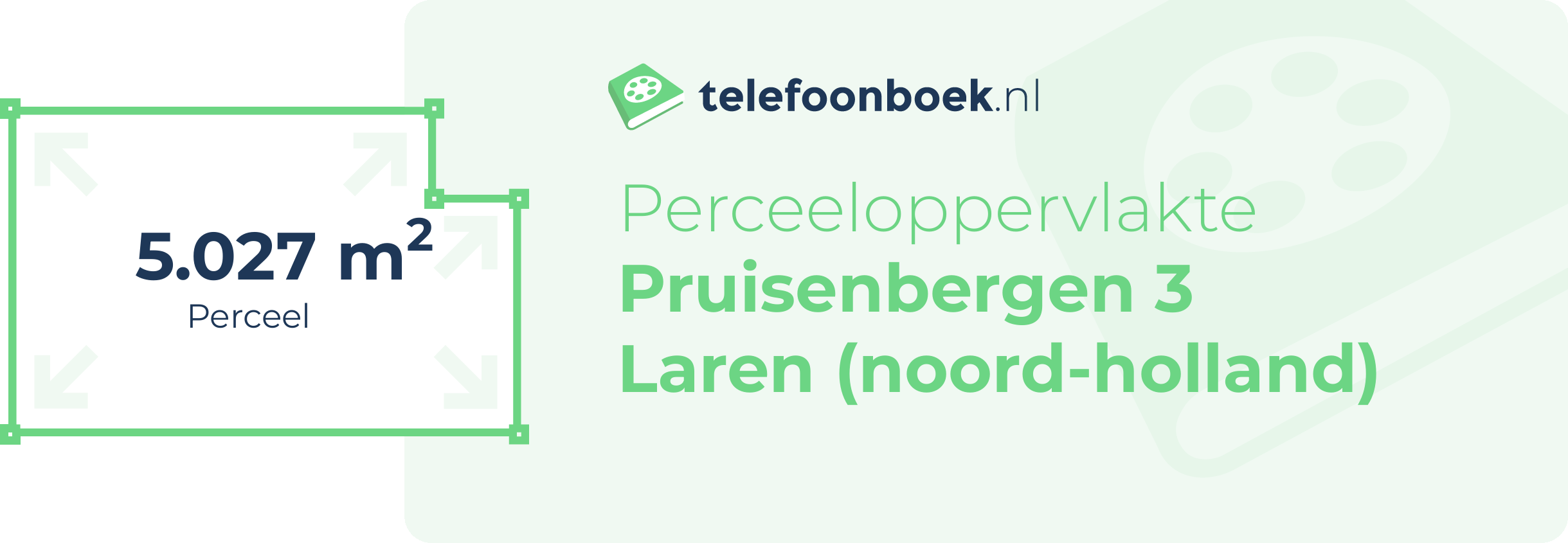 Perceeloppervlakte Pruisenbergen 3 Laren (Noord-Holland)