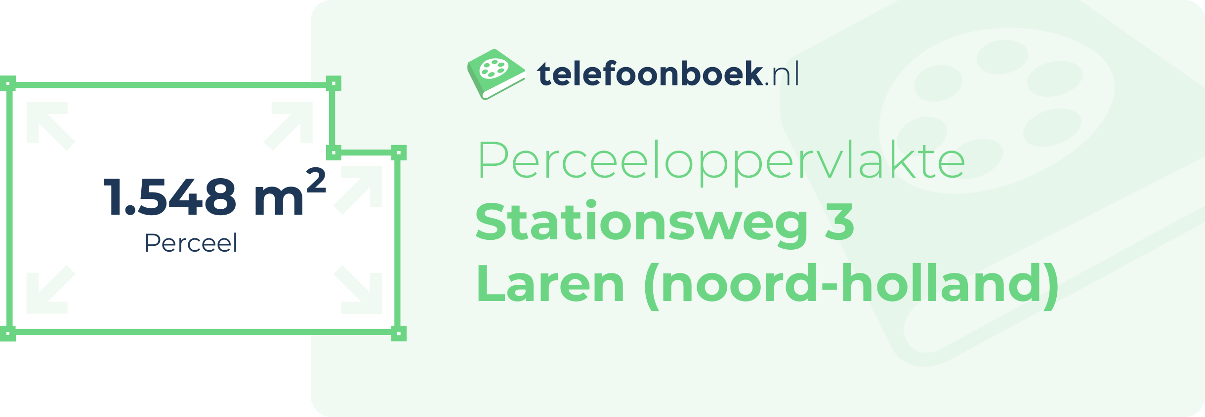 Perceeloppervlakte Stationsweg 3 Laren (Noord-Holland)