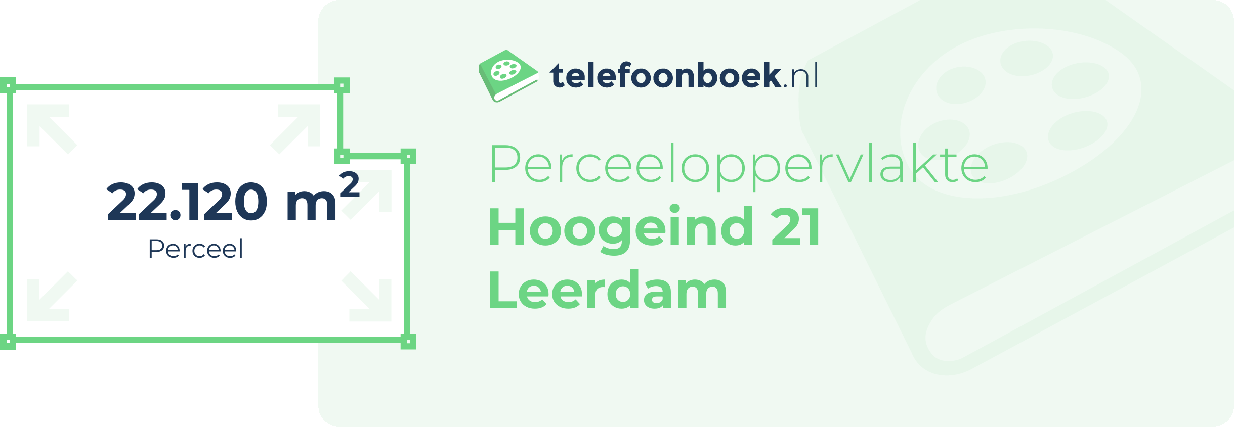 Perceeloppervlakte Hoogeind 21 Leerdam