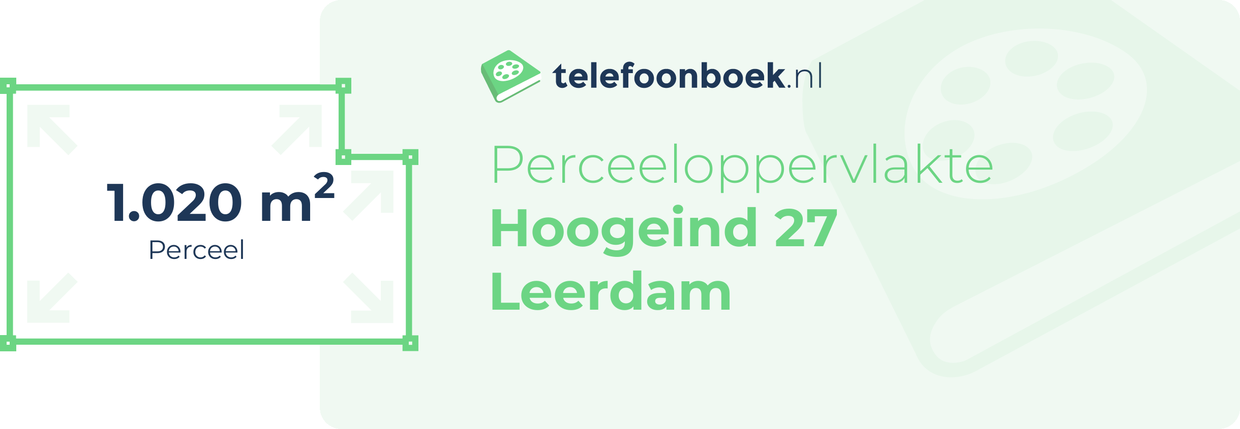 Perceeloppervlakte Hoogeind 27 Leerdam