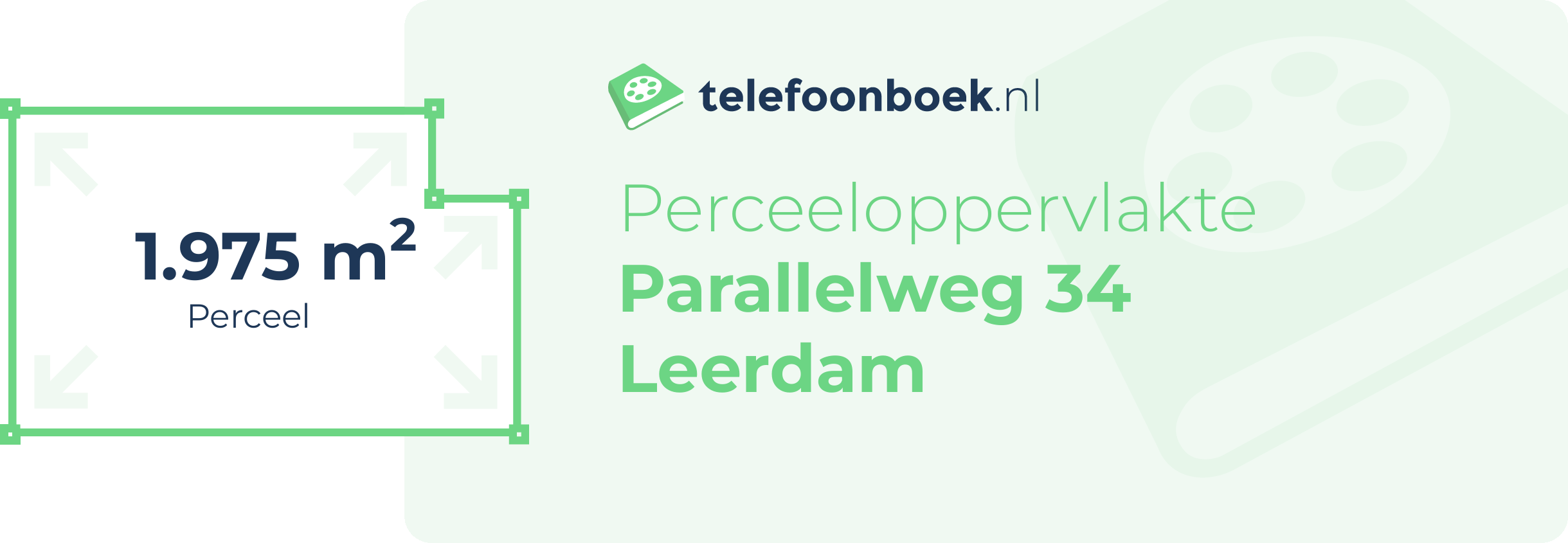 Perceeloppervlakte Parallelweg 34 Leerdam