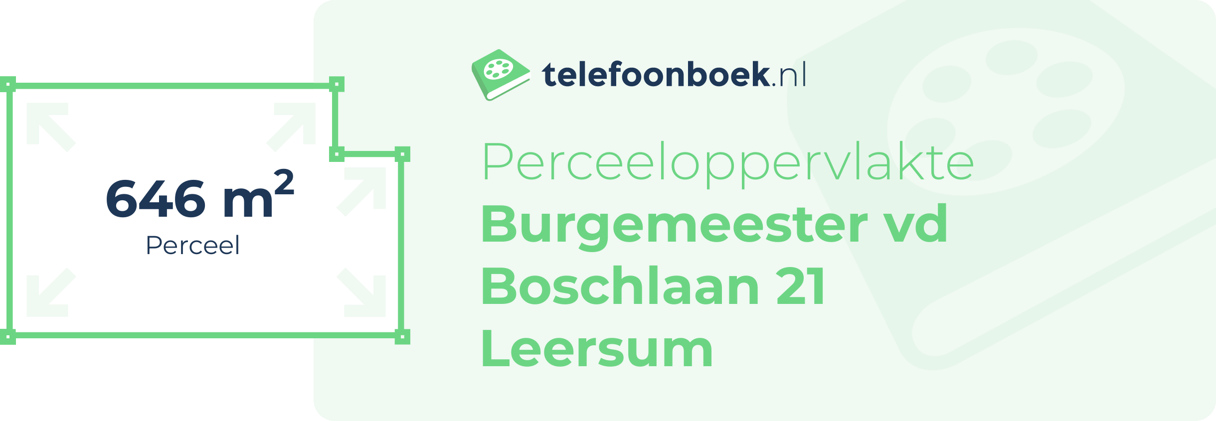 Perceeloppervlakte Burgemeester Vd Boschlaan 21 Leersum