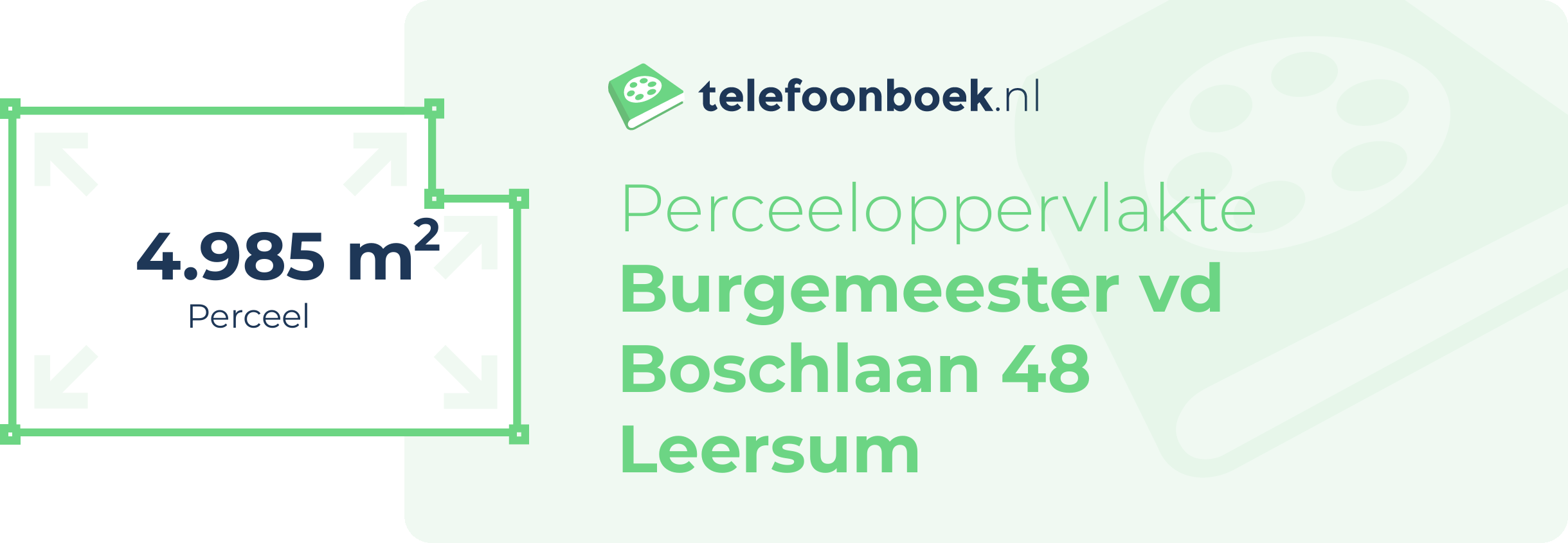 Perceeloppervlakte Burgemeester Vd Boschlaan 48 Leersum