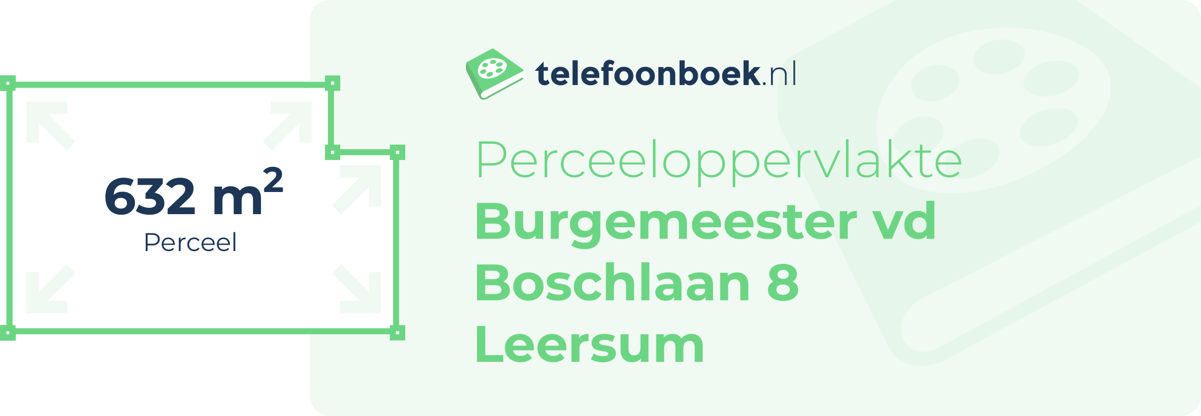 Perceeloppervlakte Burgemeester Vd Boschlaan 8 Leersum