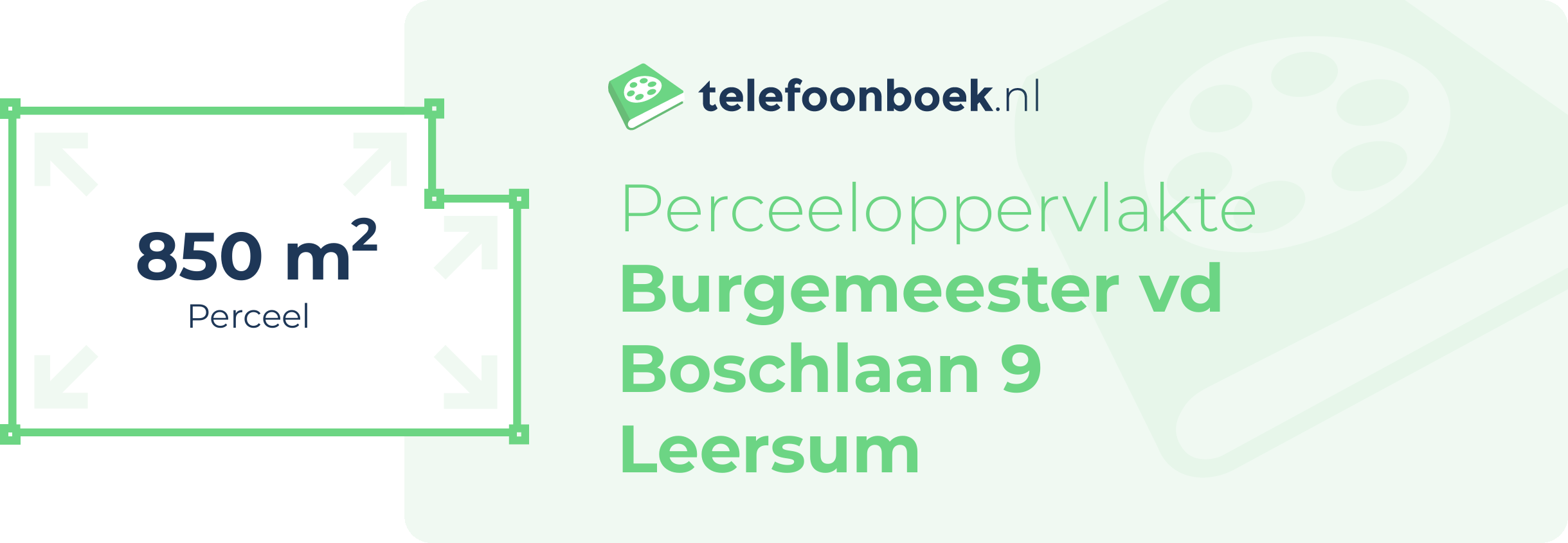 Perceeloppervlakte Burgemeester Vd Boschlaan 9 Leersum