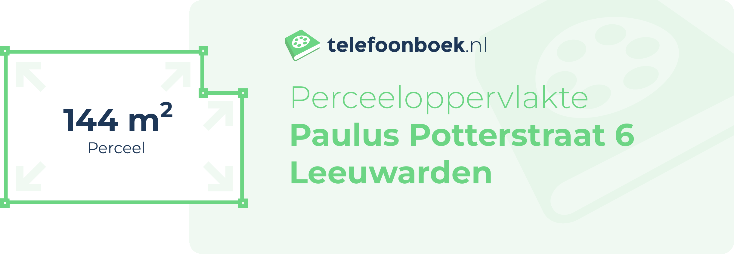 Perceeloppervlakte Paulus Potterstraat 6 Leeuwarden