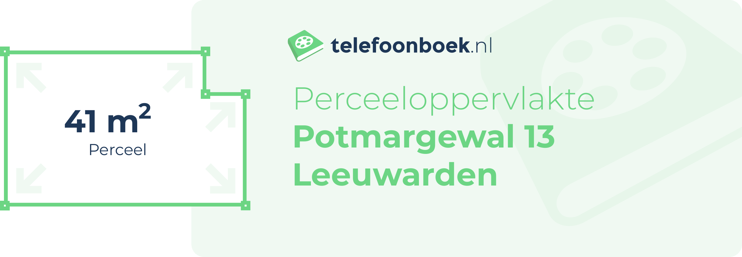 Perceeloppervlakte Potmargewal 13 Leeuwarden