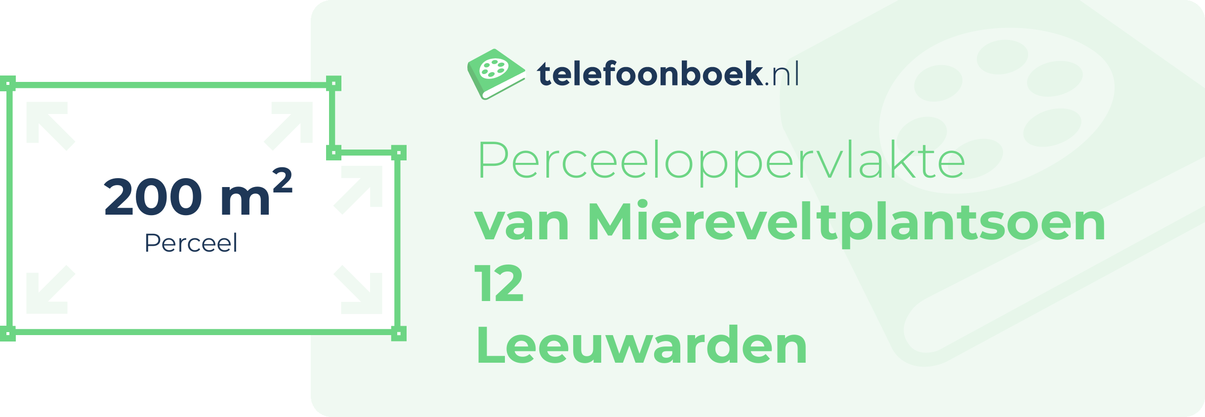 Perceeloppervlakte Van Miereveltplantsoen 12 Leeuwarden