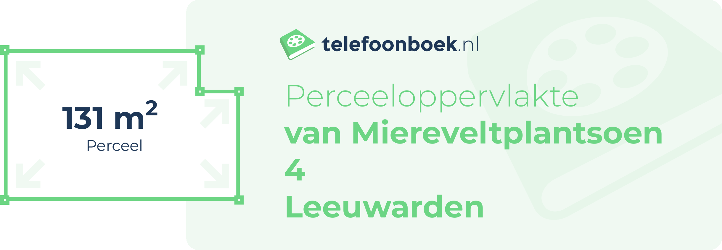 Perceeloppervlakte Van Miereveltplantsoen 4 Leeuwarden