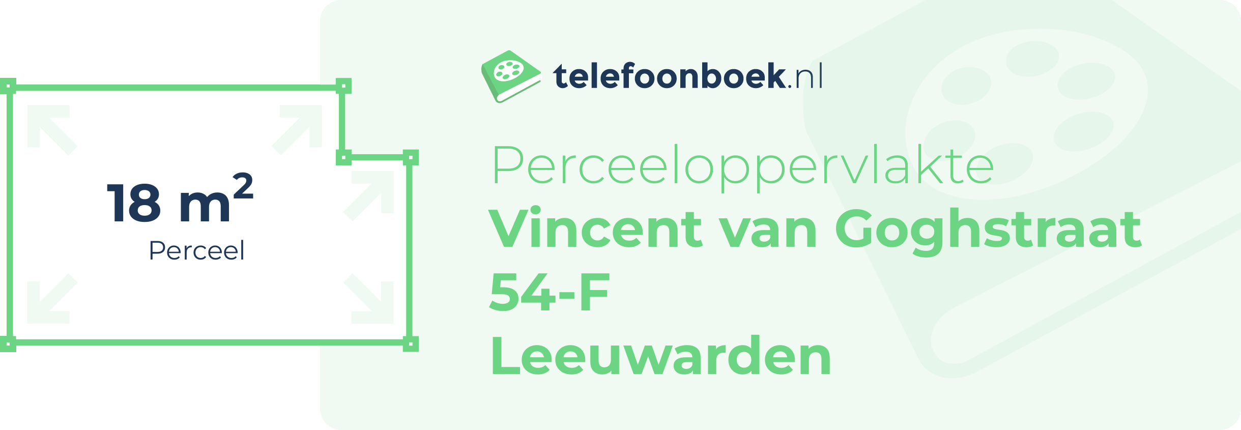 Perceeloppervlakte Vincent Van Goghstraat 54-F Leeuwarden