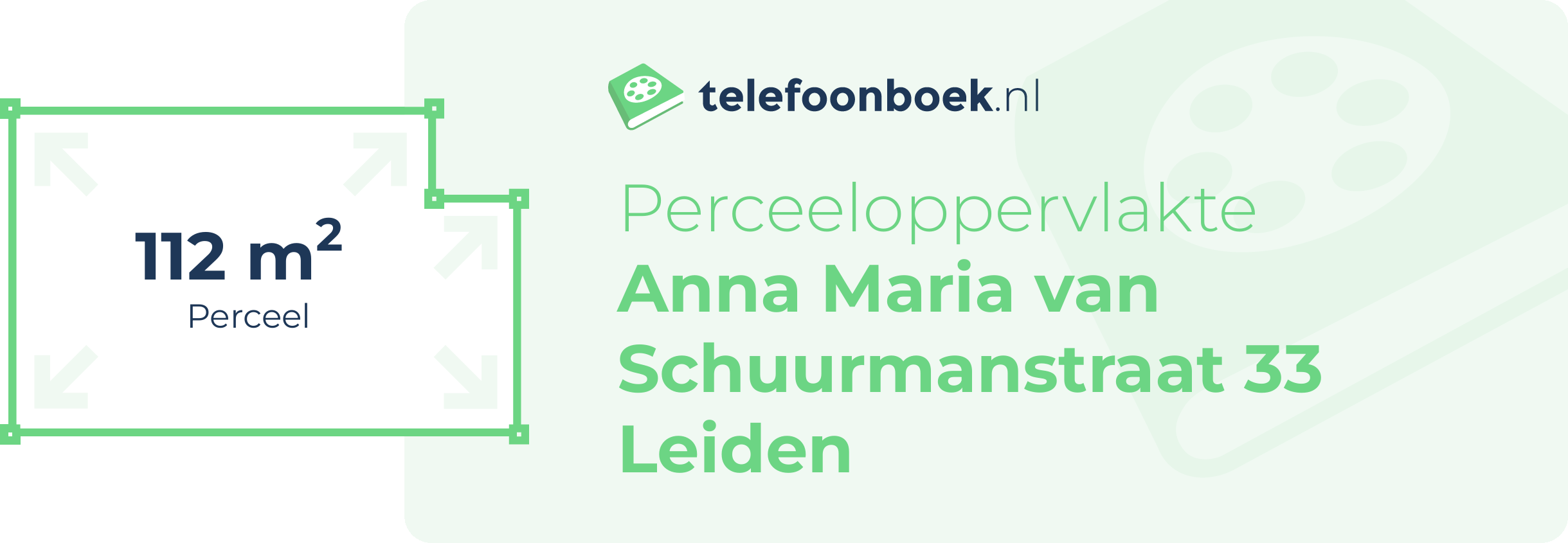 Perceeloppervlakte Anna Maria Van Schuurmanstraat 33 Leiden