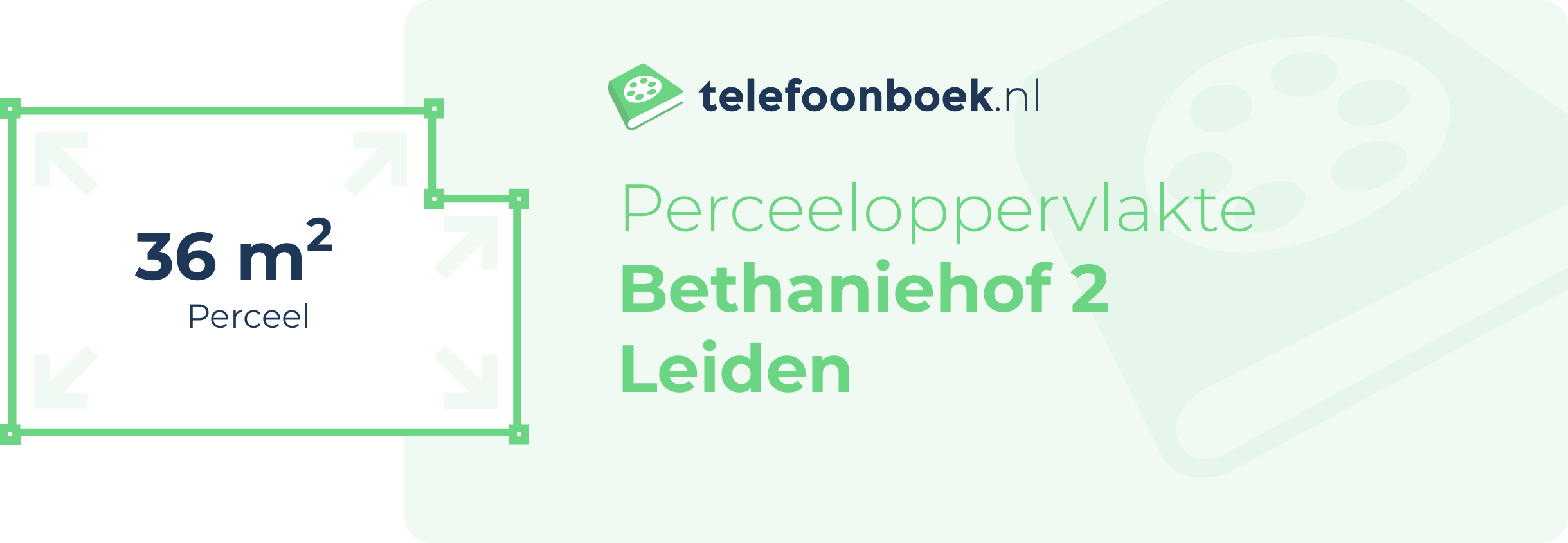 Perceeloppervlakte Bethaniehof 2 Leiden