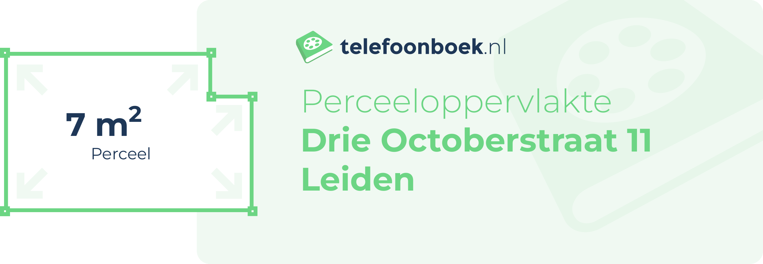 Perceeloppervlakte Drie Octoberstraat 11 Leiden