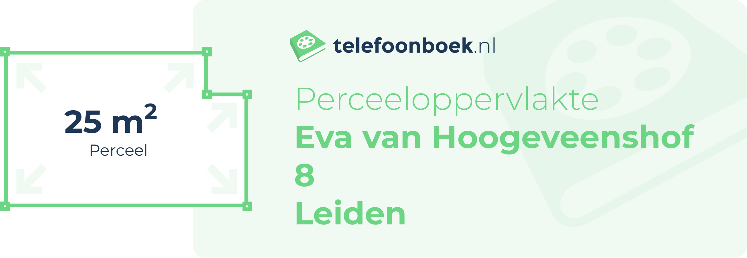 Perceeloppervlakte Eva Van Hoogeveenshof 8 Leiden