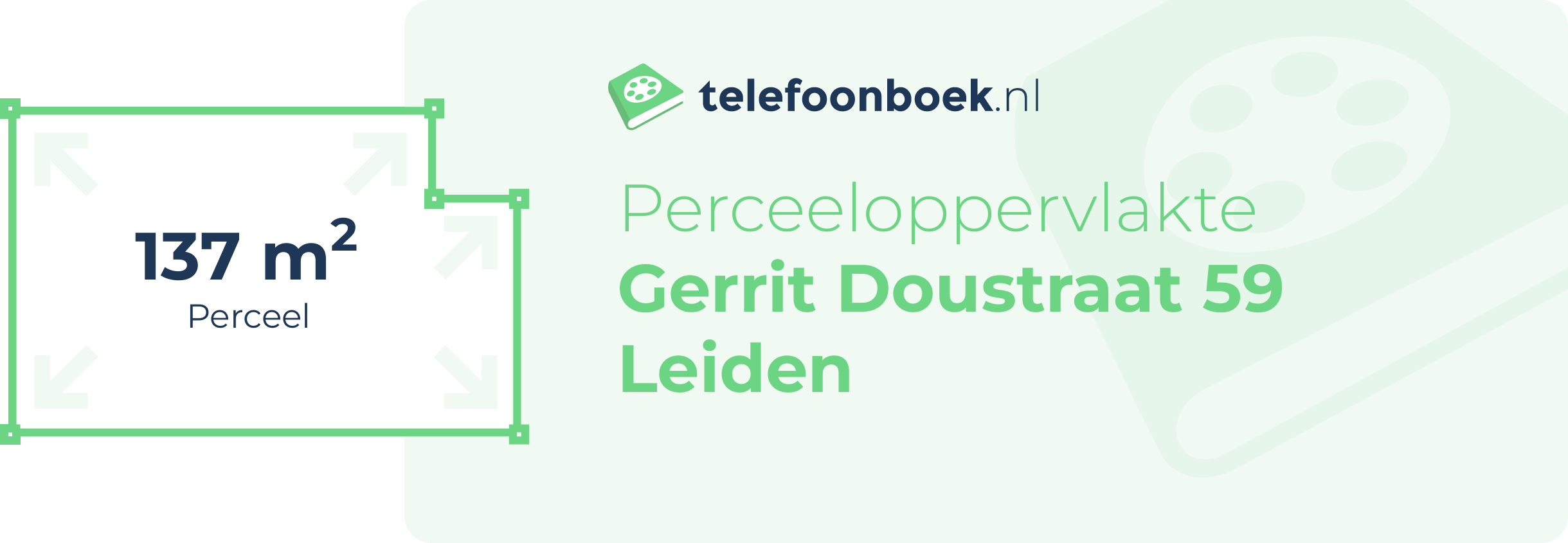 Perceeloppervlakte Gerrit Doustraat 59 Leiden