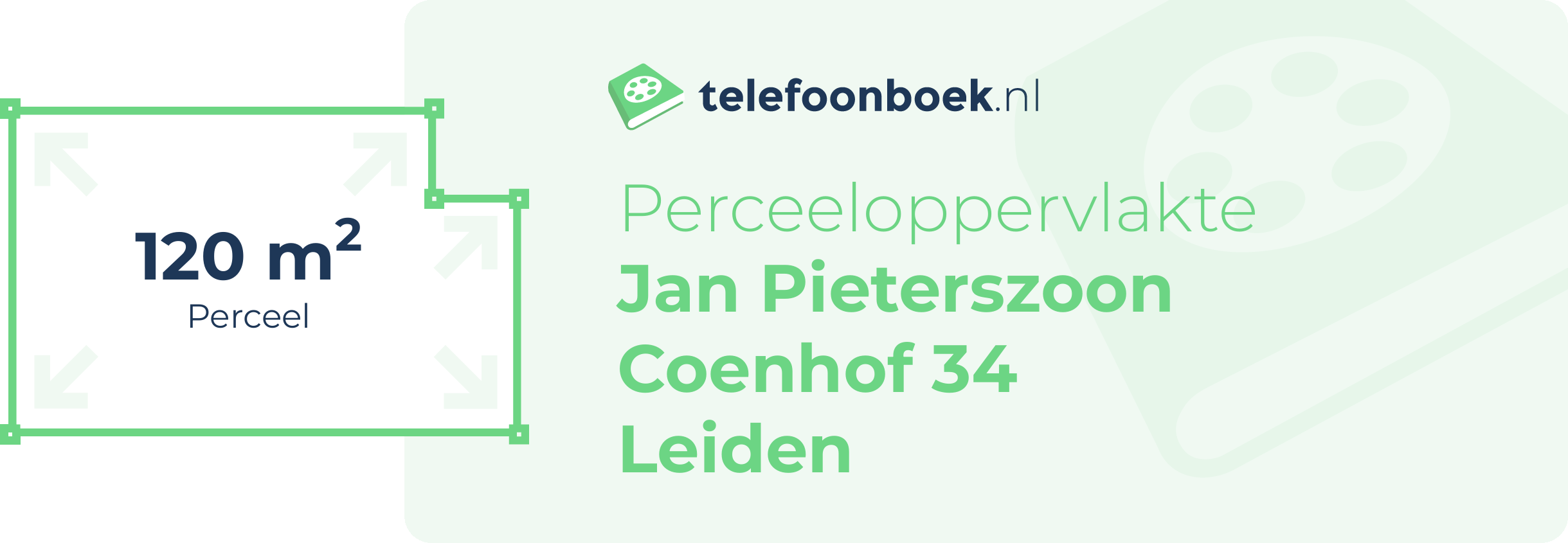 Perceeloppervlakte Jan Pieterszoon Coenhof 34 Leiden