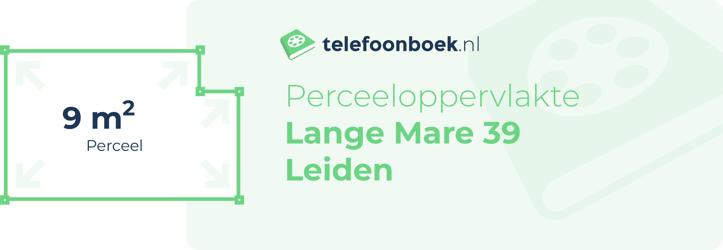 Perceeloppervlakte Lange Mare 39 Leiden