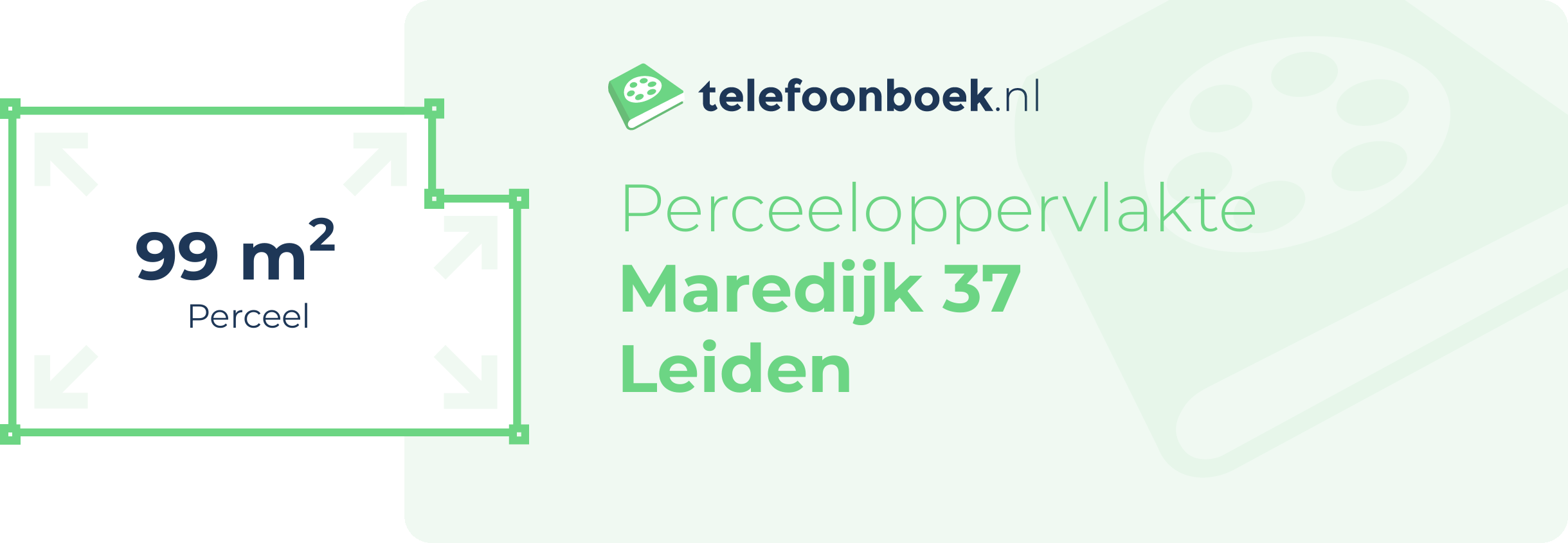 Perceeloppervlakte Maredijk 37 Leiden