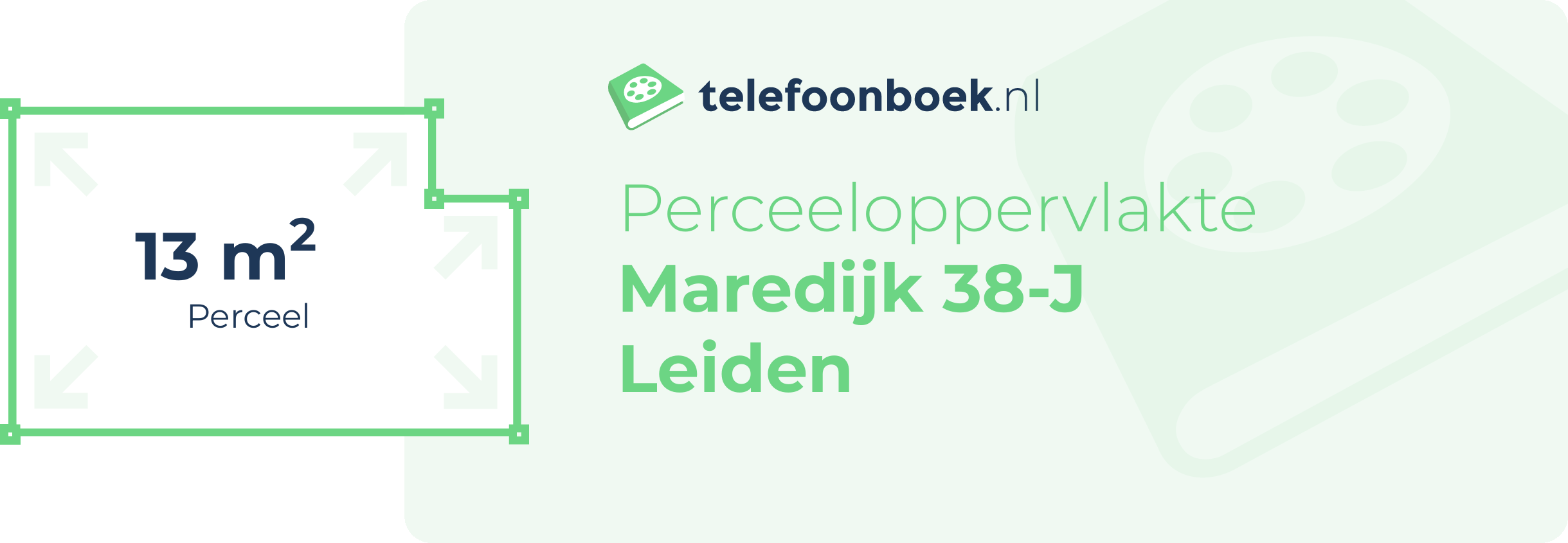 Perceeloppervlakte Maredijk 38-J Leiden