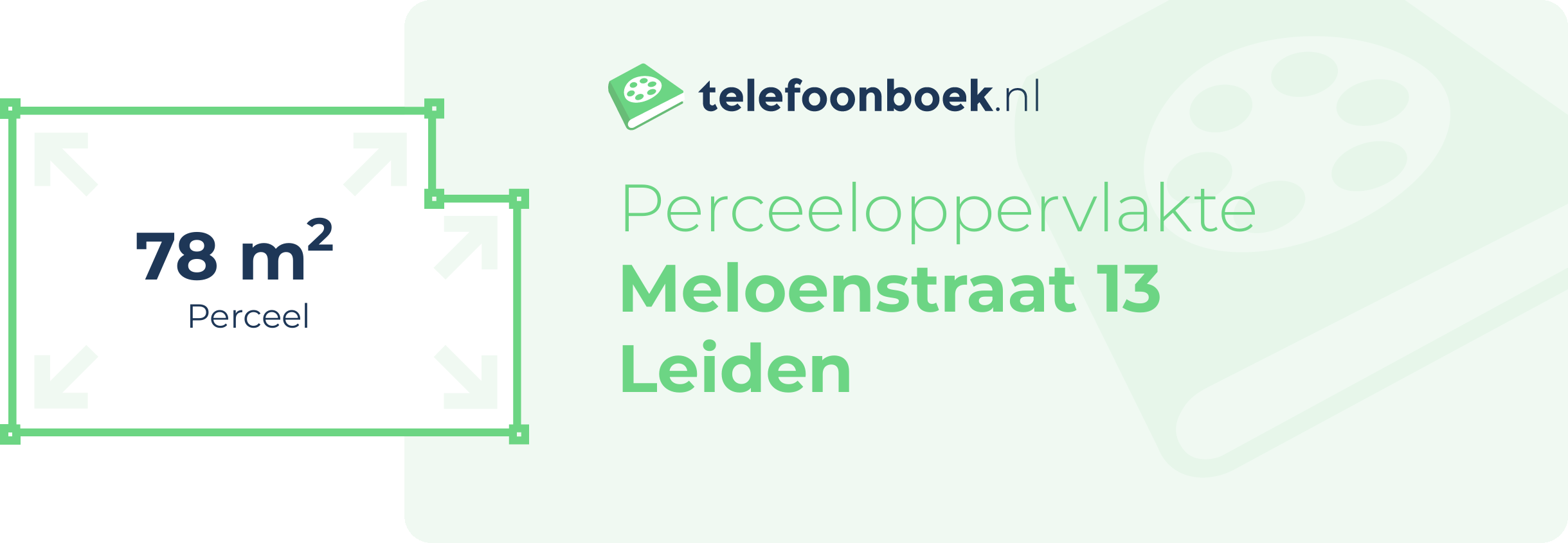 Perceeloppervlakte Meloenstraat 13 Leiden
