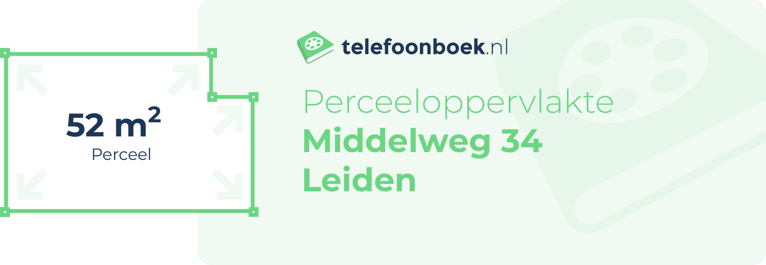 Perceeloppervlakte Middelweg 34 Leiden