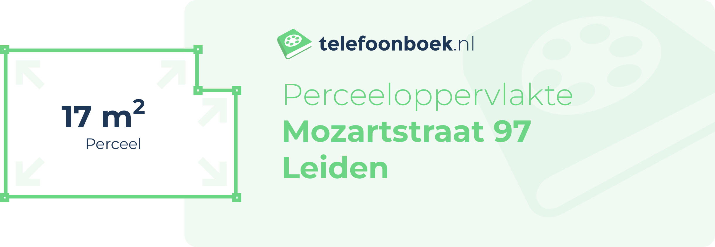 Perceeloppervlakte Mozartstraat 97 Leiden