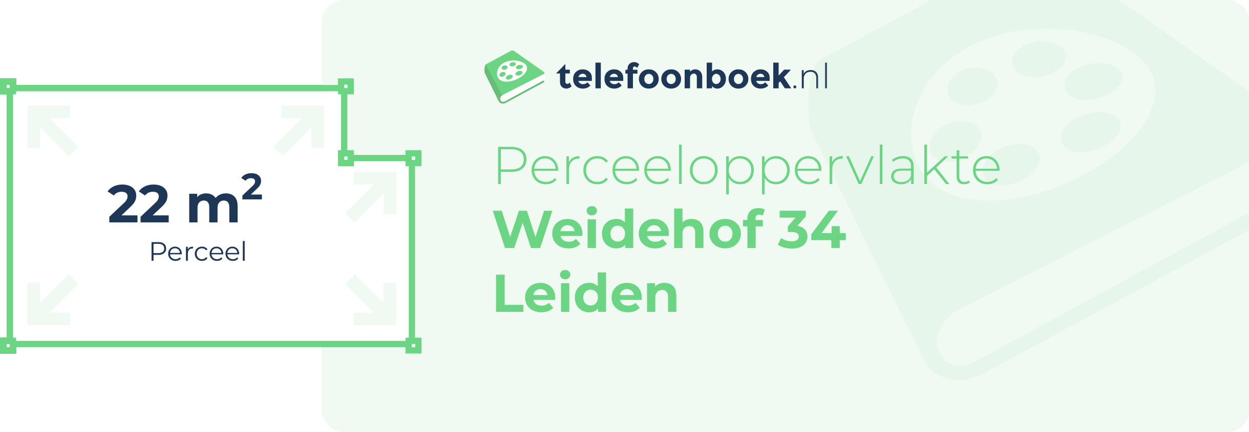 Perceeloppervlakte Weidehof 34 Leiden