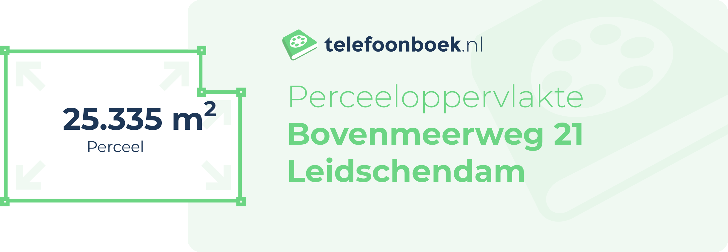 Perceeloppervlakte Bovenmeerweg 21 Leidschendam