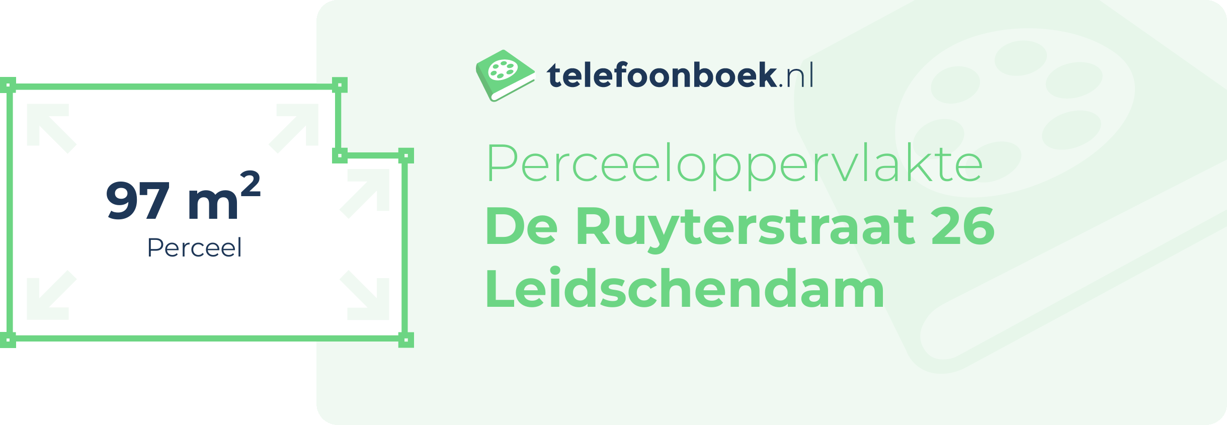 Perceeloppervlakte De Ruyterstraat 26 Leidschendam