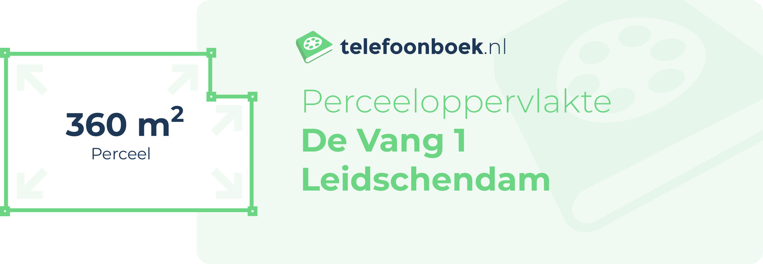 Perceeloppervlakte De Vang 1 Leidschendam