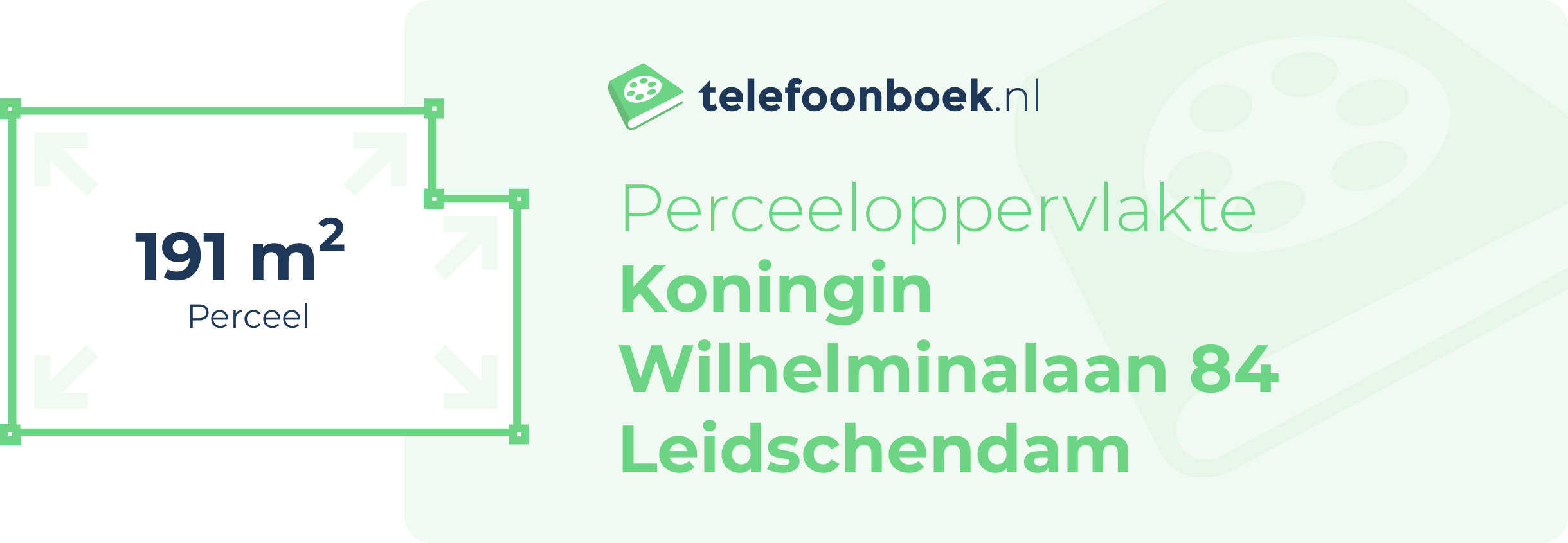 Perceeloppervlakte Koningin Wilhelminalaan 84 Leidschendam