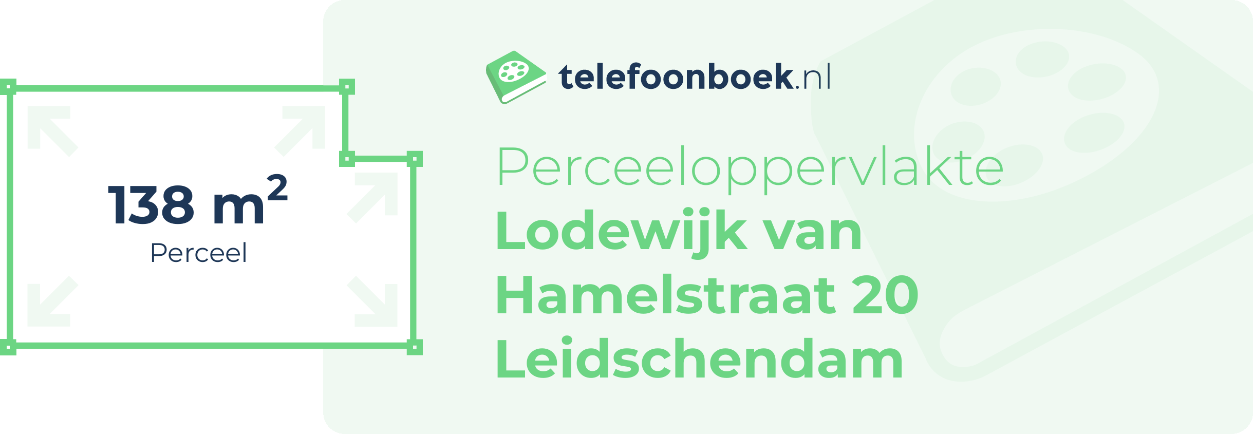 Perceeloppervlakte Lodewijk Van Hamelstraat 20 Leidschendam