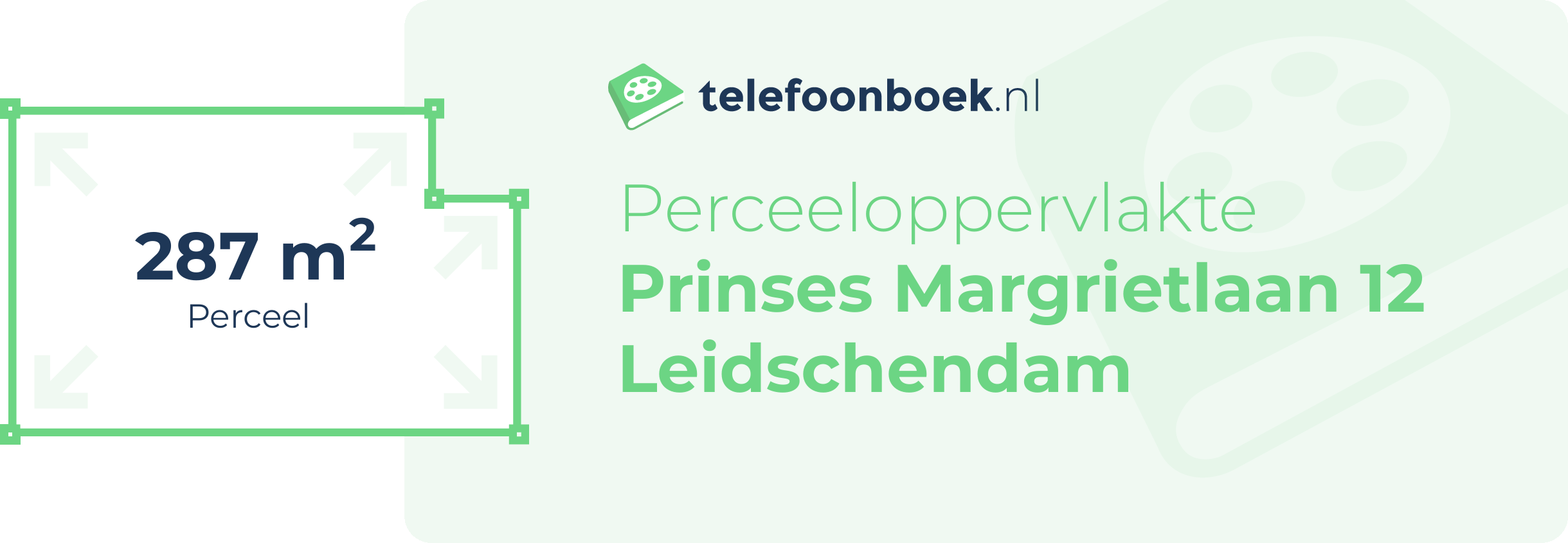 Perceeloppervlakte Prinses Margrietlaan 12 Leidschendam