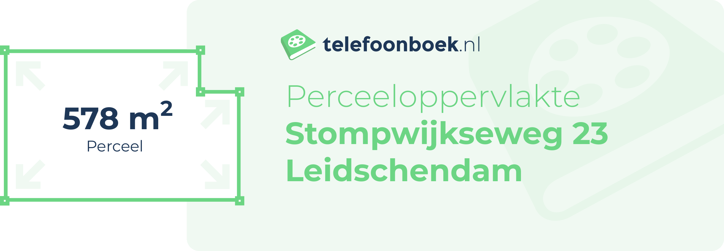 Perceeloppervlakte Stompwijkseweg 23 Leidschendam