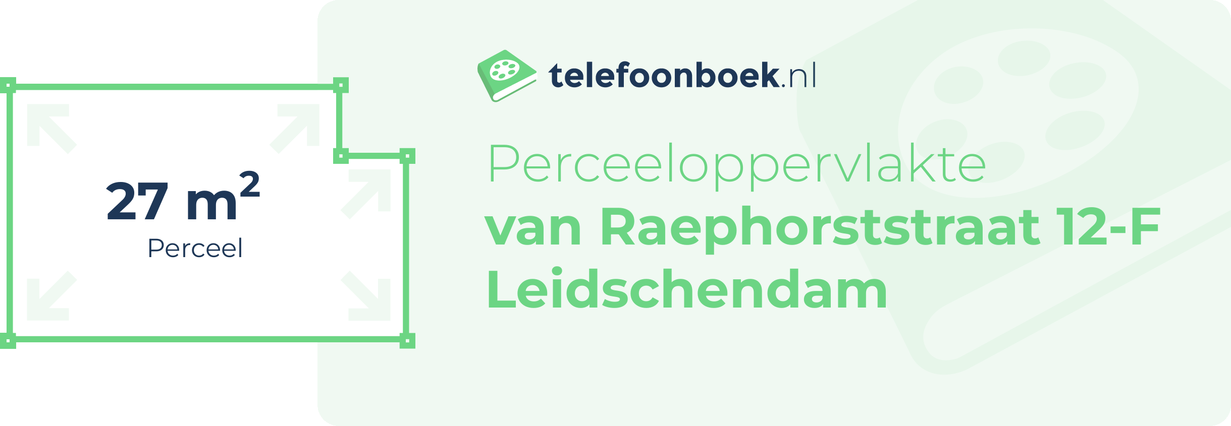 Perceeloppervlakte Van Raephorststraat 12-F Leidschendam