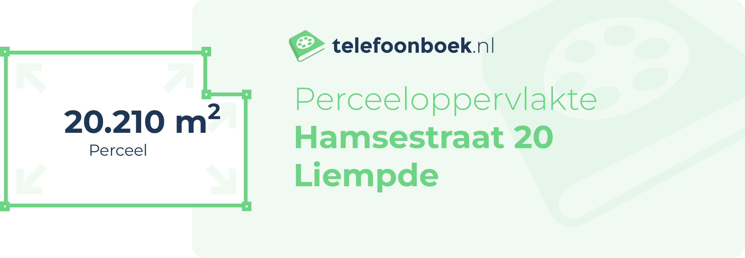 Perceeloppervlakte Hamsestraat 20 Liempde