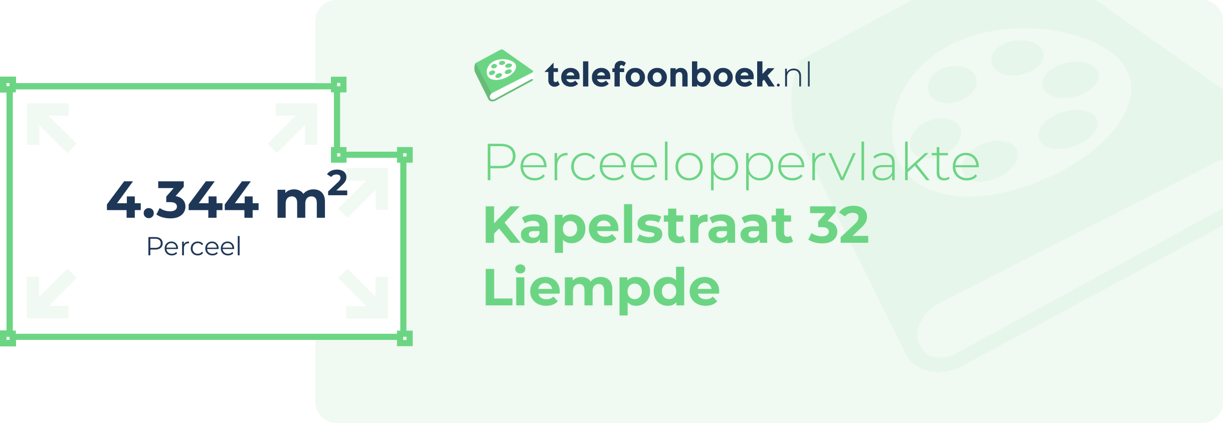 Perceeloppervlakte Kapelstraat 32 Liempde