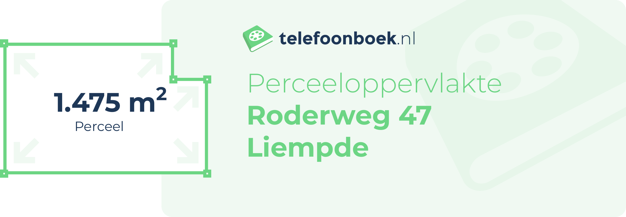 Perceeloppervlakte Roderweg 47 Liempde