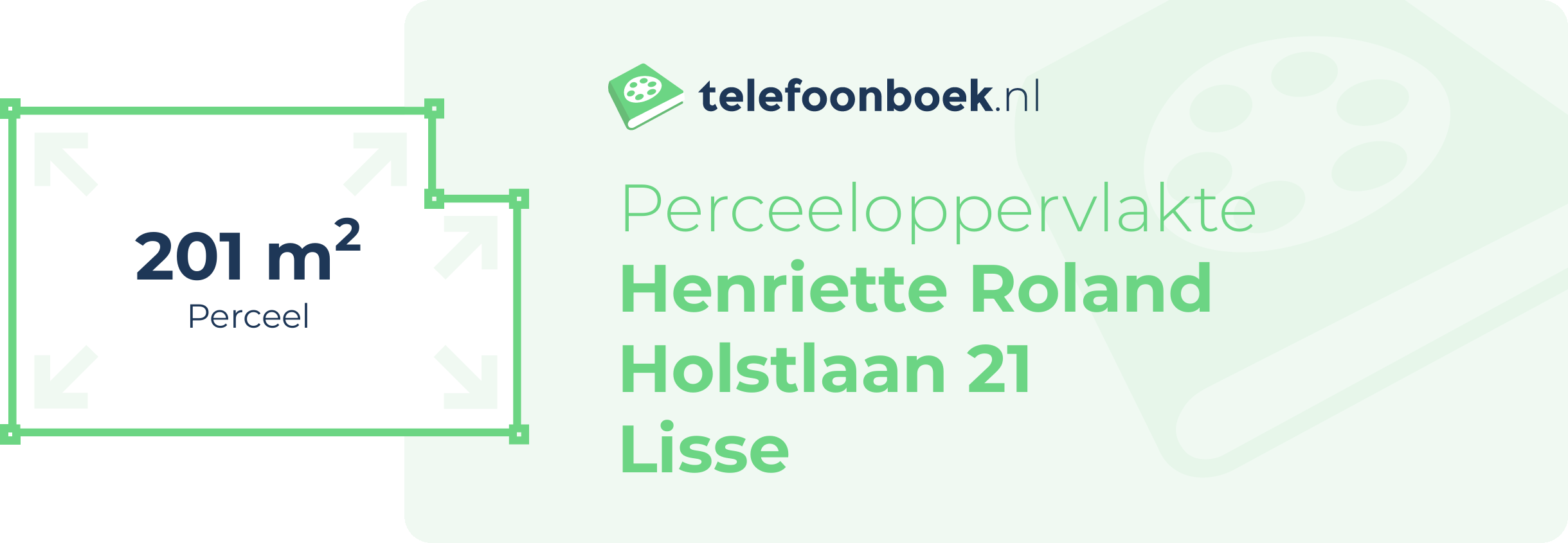 Perceeloppervlakte Henriette Roland Holstlaan 21 Lisse