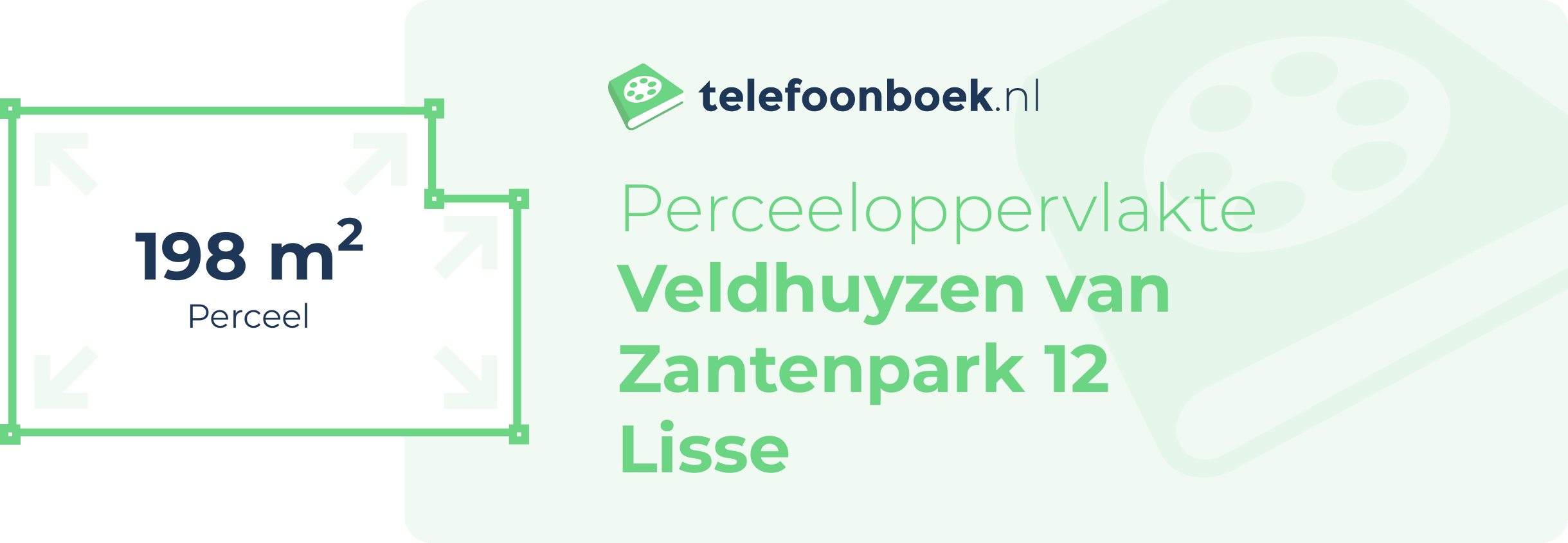 Perceeloppervlakte Veldhuyzen Van Zantenpark 12 Lisse