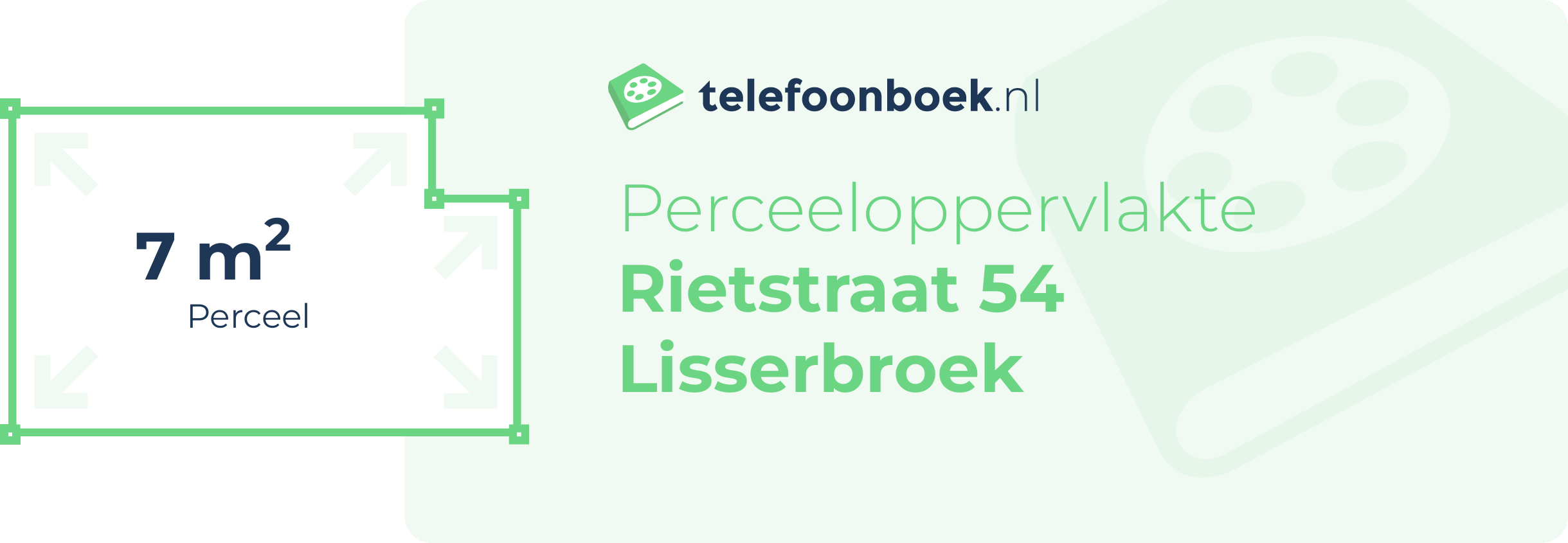 Perceeloppervlakte Rietstraat 54 Lisserbroek